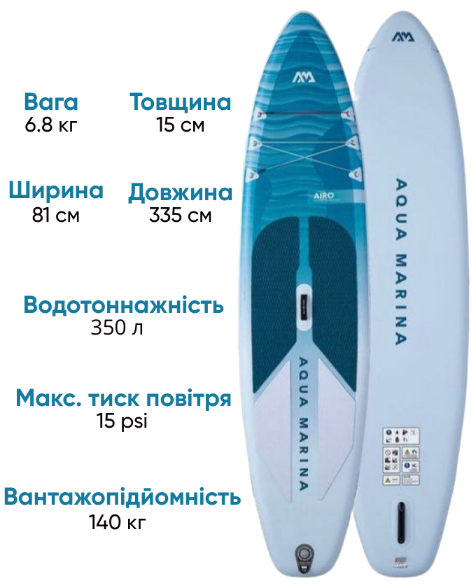 Aqua-Marina AIRO  All-Around SUP-дошка для веслування стоячи, фото Lodka5 